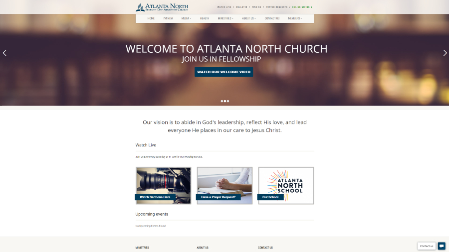 church home page