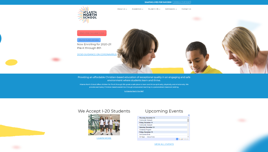 school home page